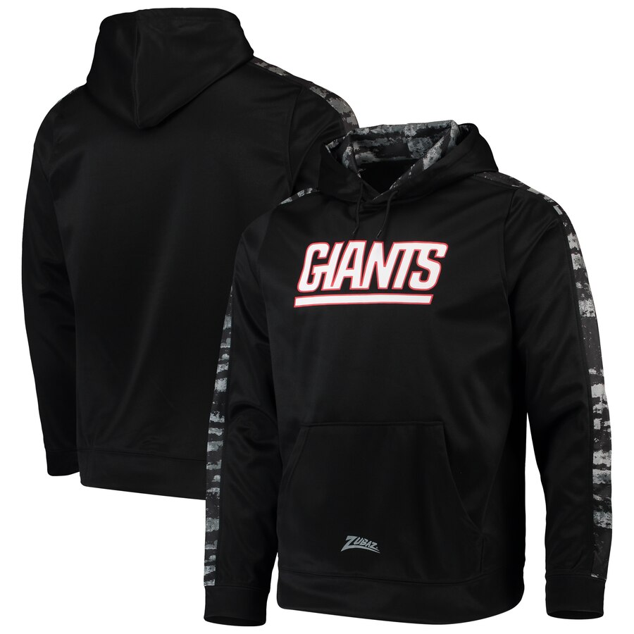 Men's New York Giants Zubaz Black Tonal Oxide Pullover Hoodie Men's New York Giants Zubaz Black Tonal Oxide Pullover Hoodie